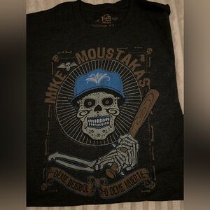 Charcoal Grey Black KC Royals Moustakas Graphic Tee—NWT!